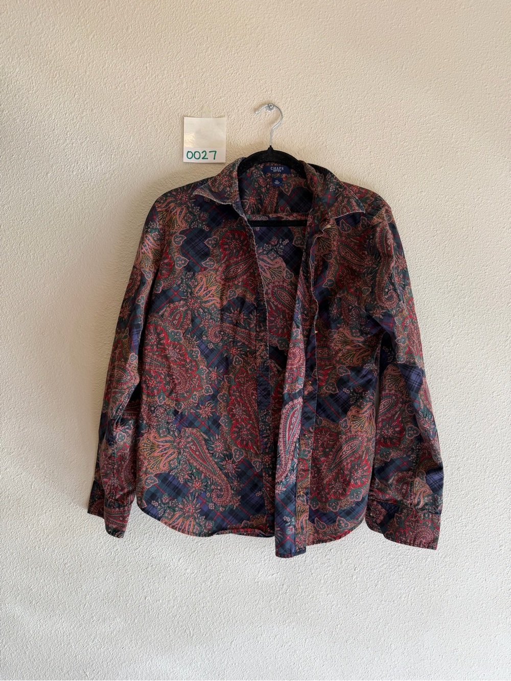 Ralph Lauren Chaps Men's Red Paisley Button-Down Shirt
